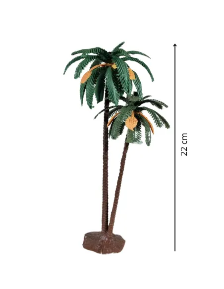 Double date palm in PVC for 12–15 cm Nativity figures