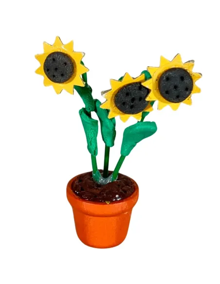 Set of 6 sunflower vases for 20 cm Nativity figures