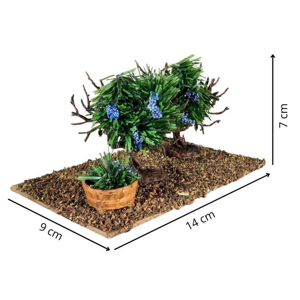 Black-grape vineyard for 8–10 cm Nativity figures