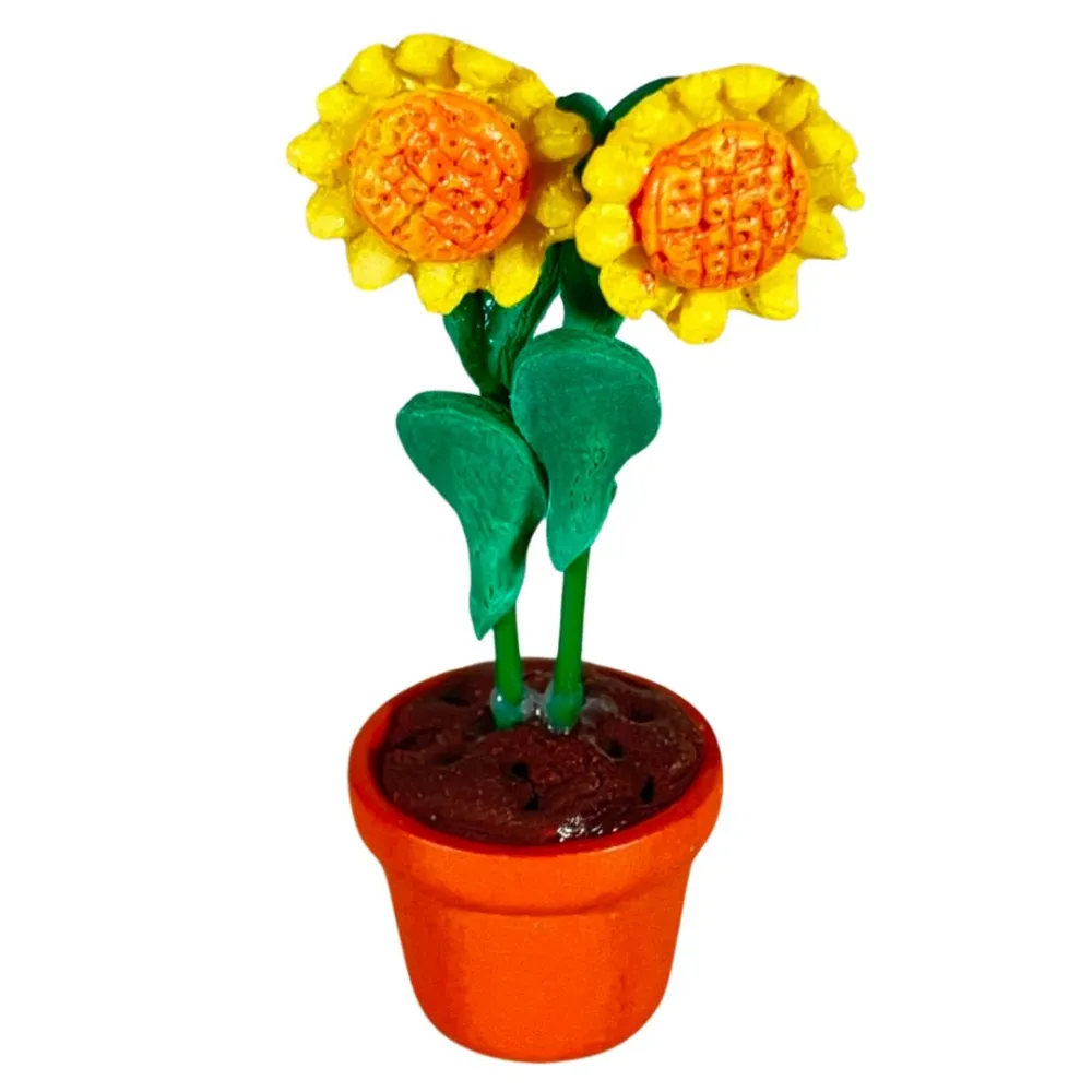 Set of 6 sunflower vases for 20 cm Nativity figures