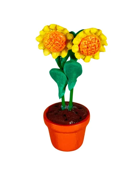 Set of 6 sunflower vases for 20 cm Nativity figures