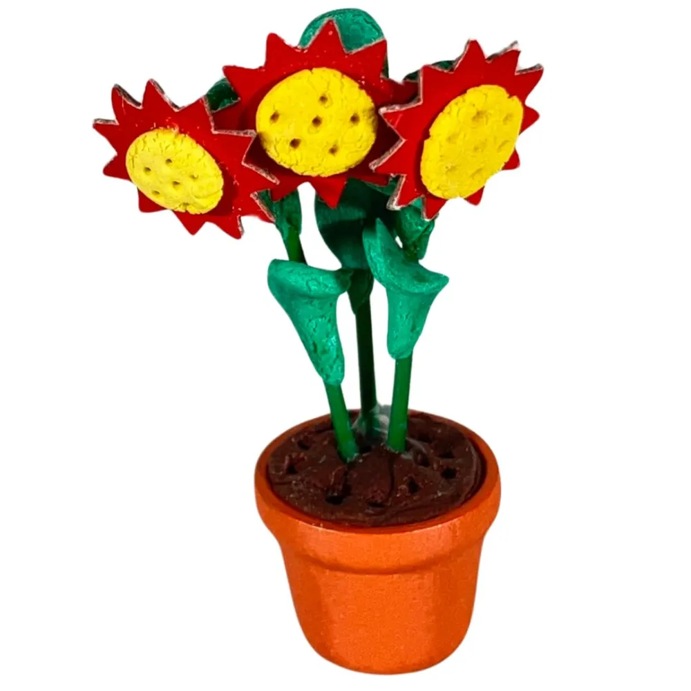 Set of 6 sunflower vases for 20 cm Nativity figures