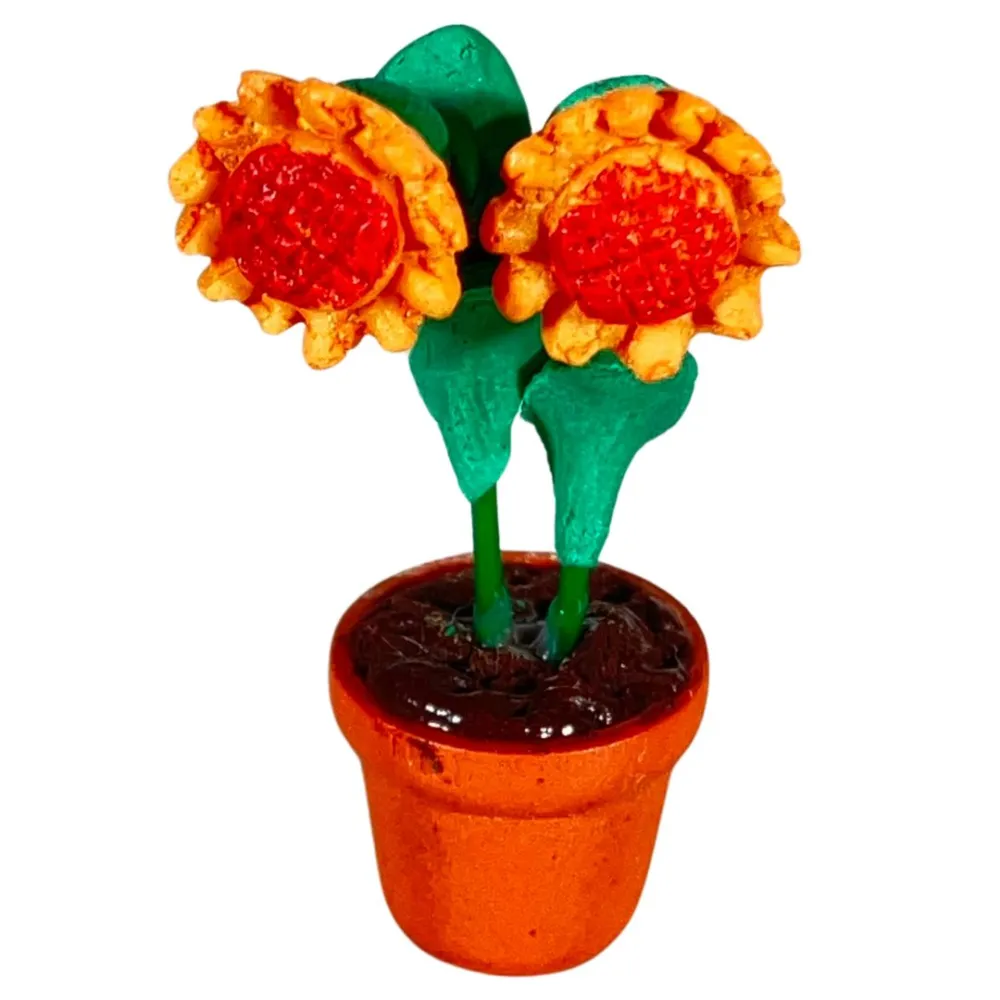 Set of 6 sunflower vases for 20 cm Nativity figures