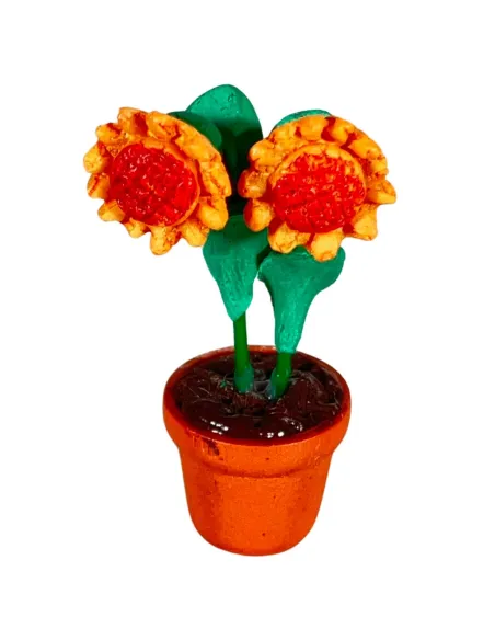 Set of 6 sunflower vases for 20 cm Nativity figures