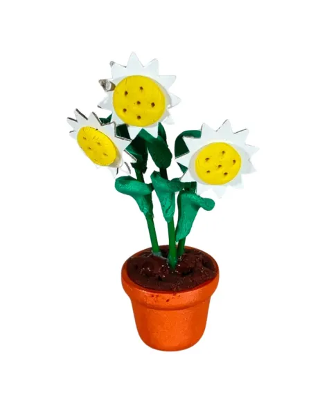 Set of 6 sunflower vases for 20 cm Nativity figures