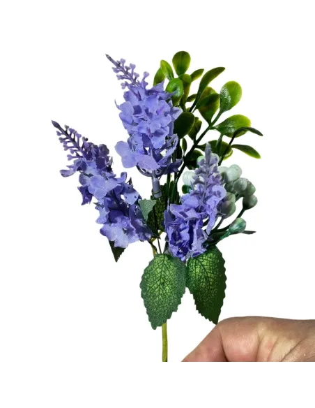 Ramo lavanda e bacche in pvc