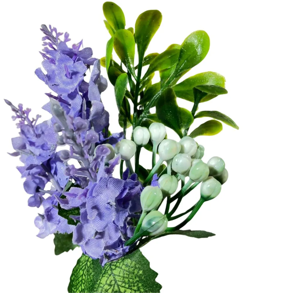 Lavender and berry branch in PVC