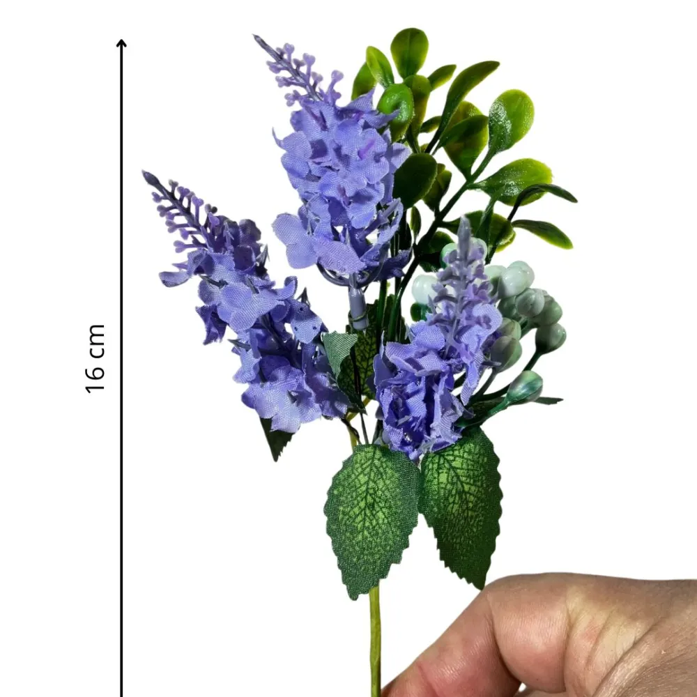 Lavender and berry branch in PVC