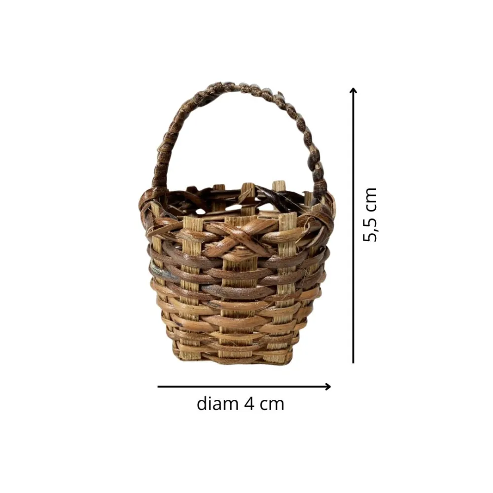 Wicker Basket with Handle for 20 cm Nativity Figures