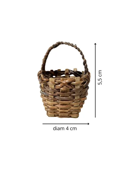 Cesto con manico in vimini per statue da 20 cm