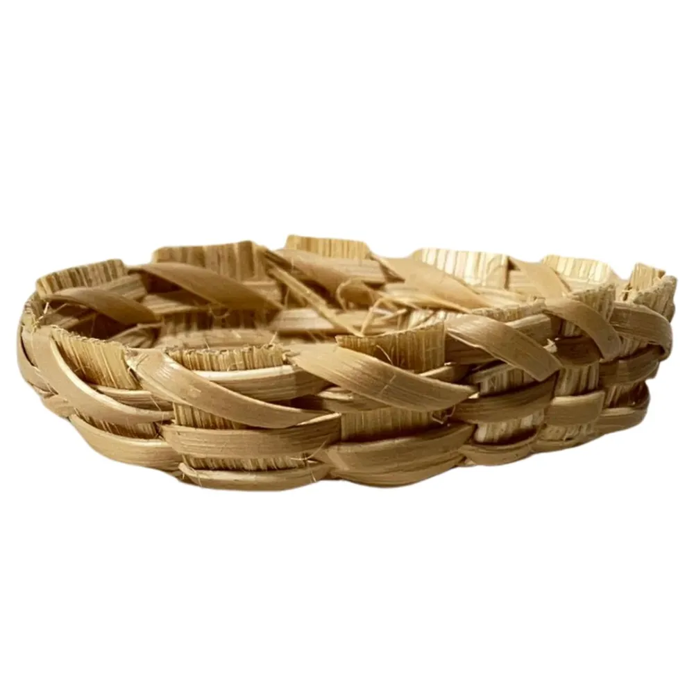 Flat Woven Basket for 20–30 cm Nativity Figures
