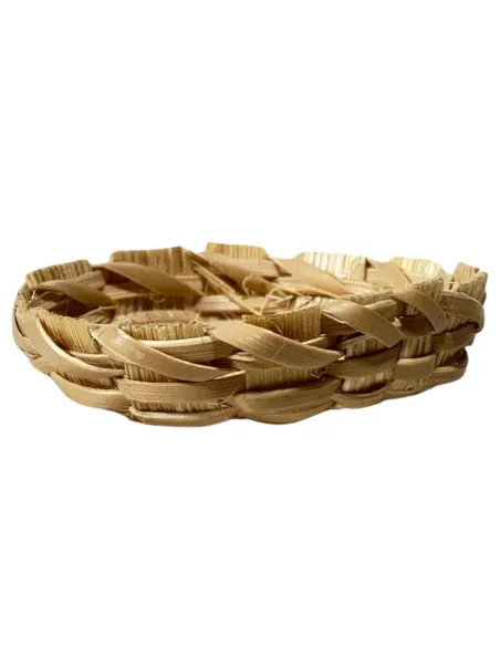 Flat Woven Basket for 20–30 cm Nativity Figures