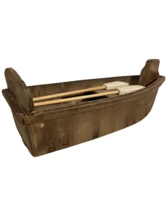 Wooden Boat with Oars for 30 cm Nativity Figures 2