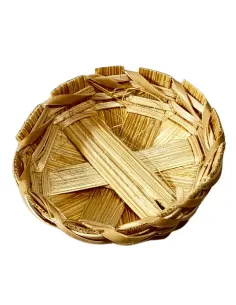 Flat Woven Basket for 20–30 cm Nativity Figures