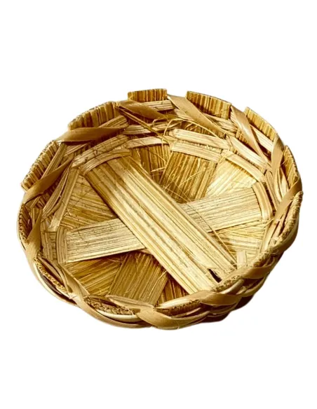 Flat Woven Basket for 20–30 cm Nativity Figures