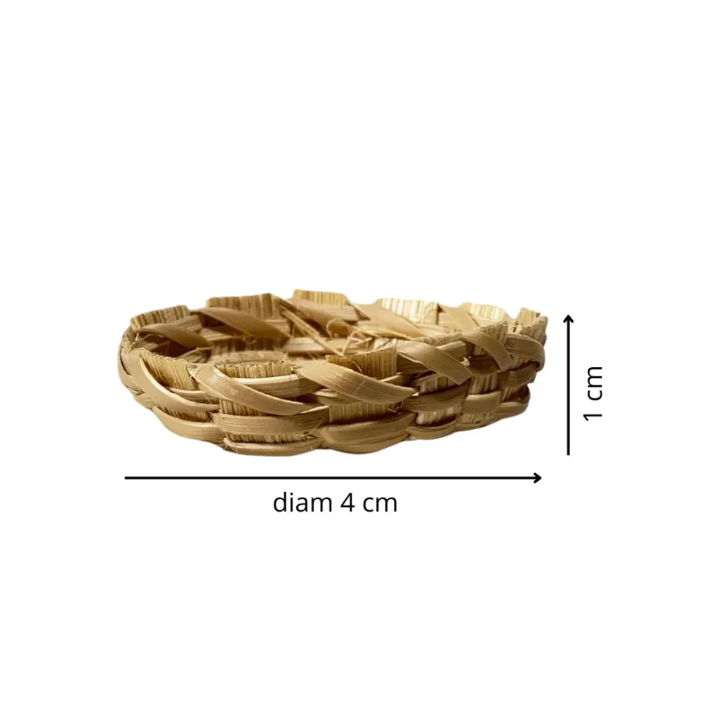 Flat Woven Basket for 20–30 cm Nativity Figures