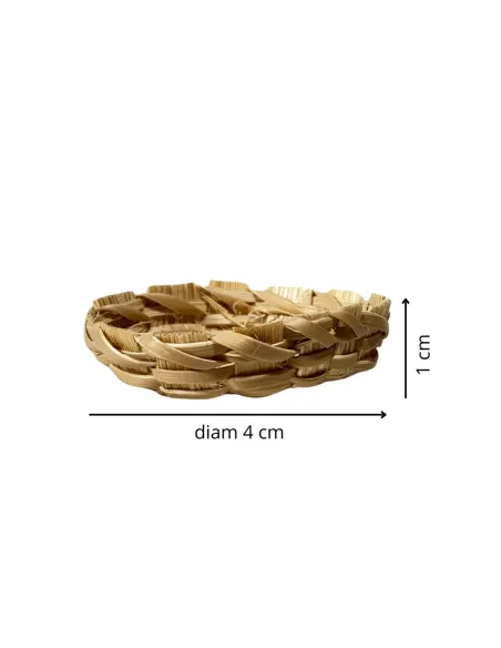 Flat Woven Basket for 20–30 cm Nativity Figures