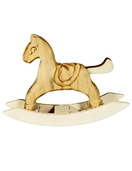 Wooden Rocking Horse for 15–20 cm Nativity Figures