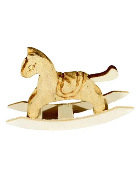 Wooden Rocking Horse for 15–20 cm Nativity Figures