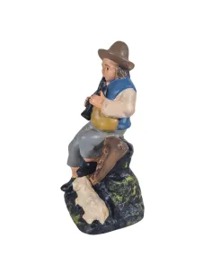Zampognaro con agnello serie 10 cm 2