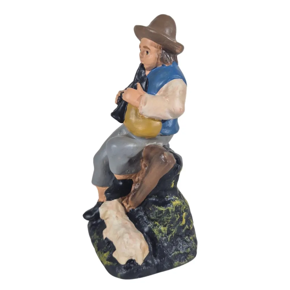Bagpiper with Lamb, 10 cm Series