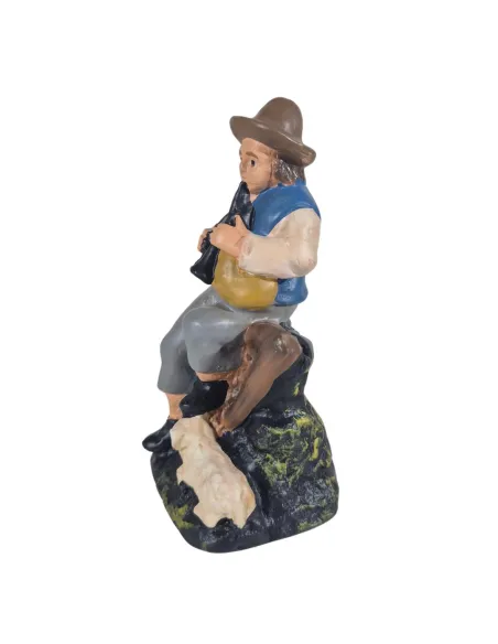 Zampognaro con agnello serie 10 cm
