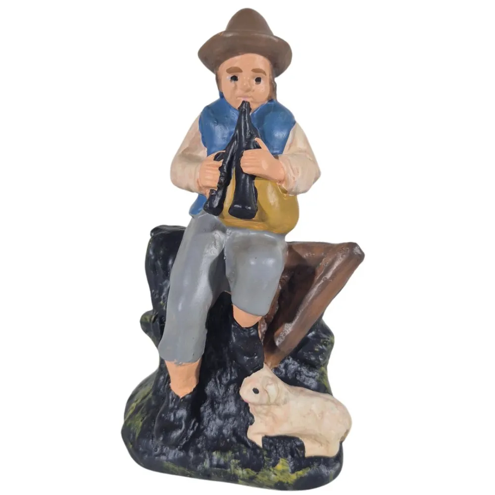 Bagpiper with Lamb, 10 cm Series