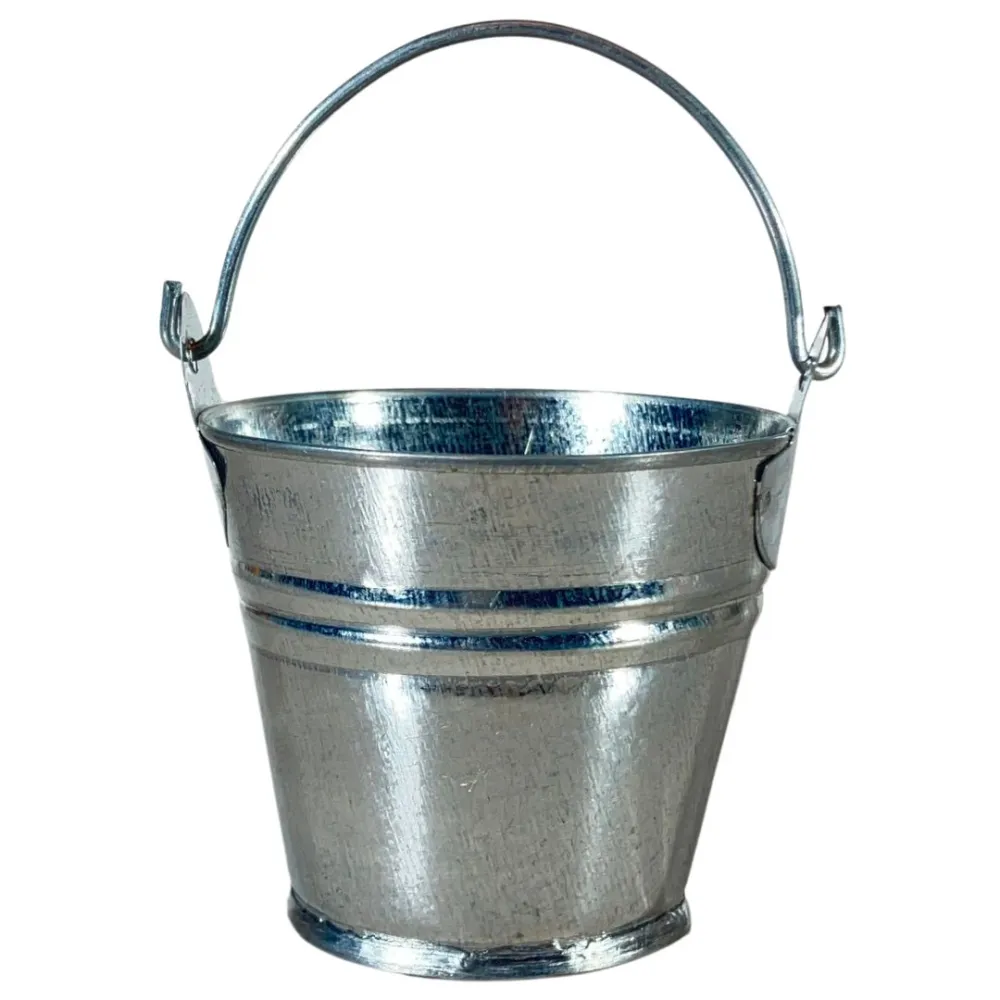 Sheet Metal Bucket with Handle for 30–35 cm Nativity Figures