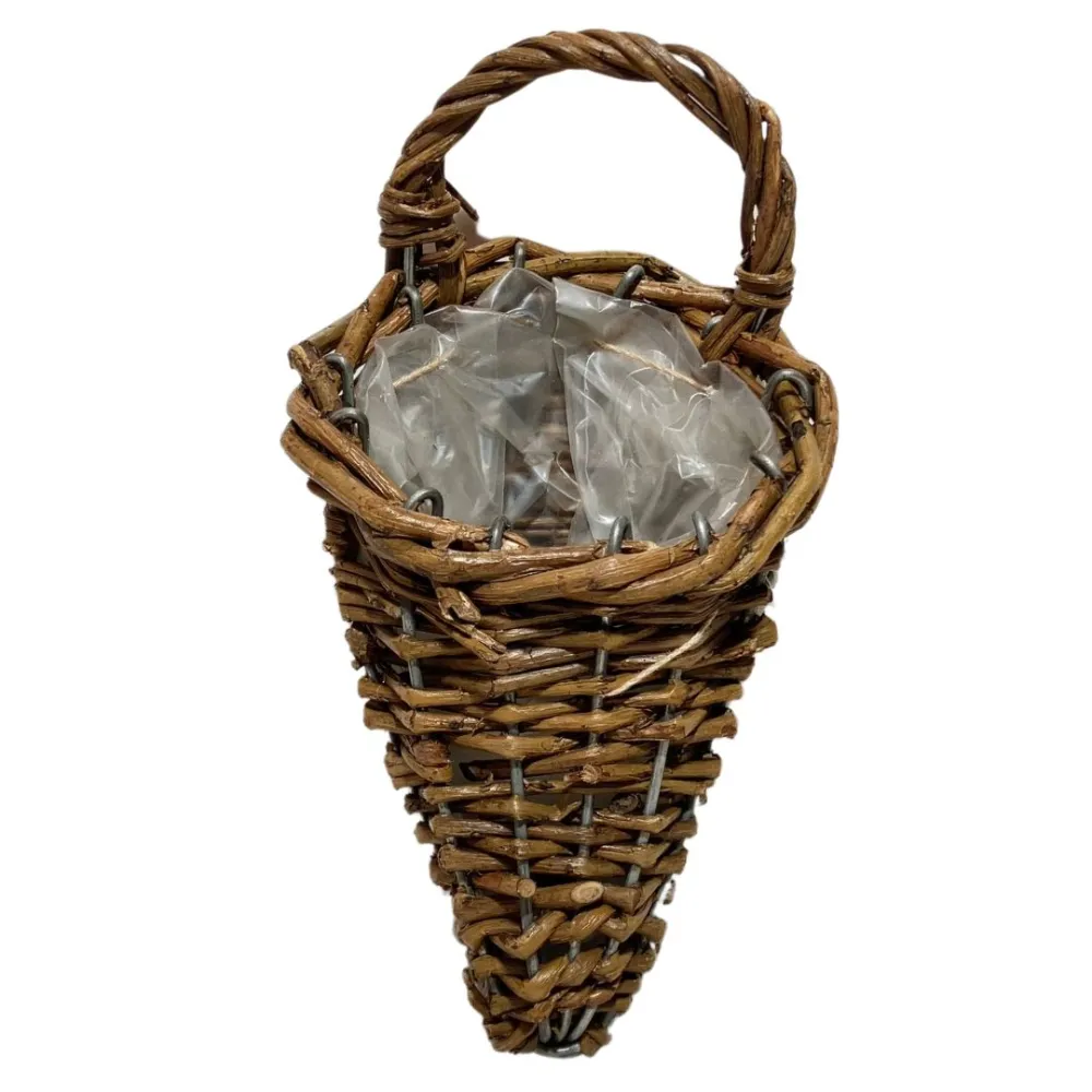 Conical Wicker Basket with Handle for 30–35 cm Nativity Figures