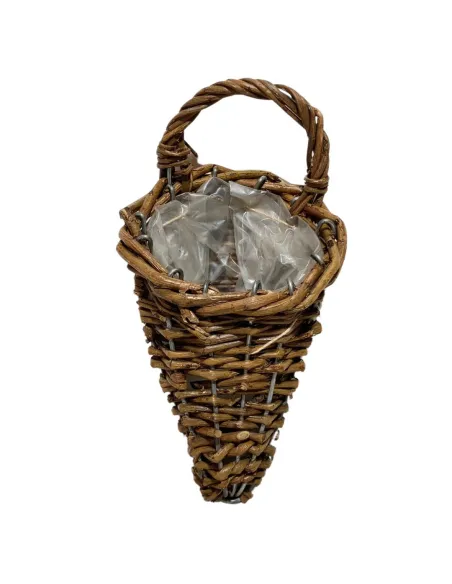 Conical Wicker Basket with Handle for 30–35 cm Nativity Figures