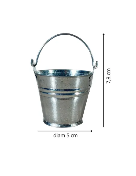 Sheet Metal Bucket with Handle for 30–35 cm Nativity Figures