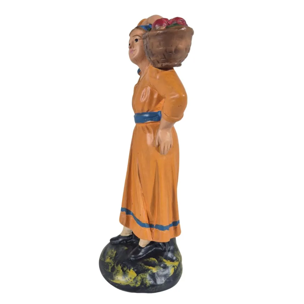 Woman with Basket on Shoulder, 20 cm Series