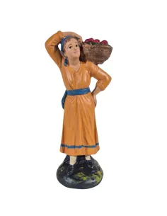 Woman with Basket on Shoulder, 20 cm Series
