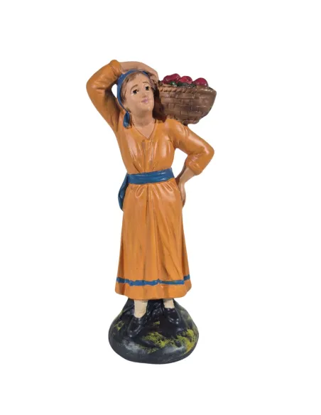 Woman with Basket on Shoulder, 20 cm Series