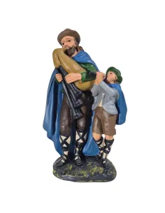 Zampognaro con bambino serie 30 cm