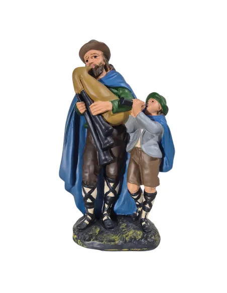 Zampognaro con bambino serie 30 cm
