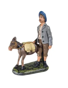 Contadino con asino serie 30 cm