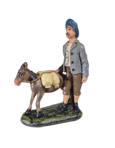 Contadino con asino serie 30 cm