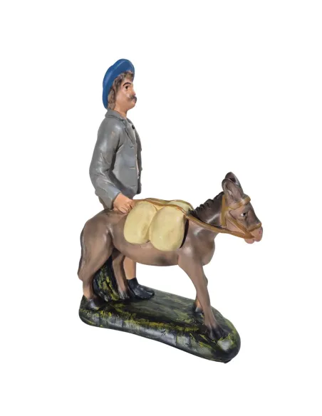 Contadino con asino serie 30 cm