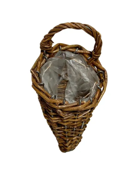 Conical Wicker Basket with Handle for 30–35 cm Nativity Figures
