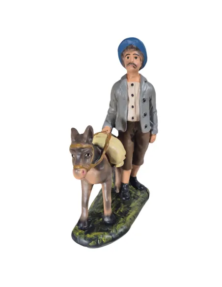 Contadino con asino serie 30 cm