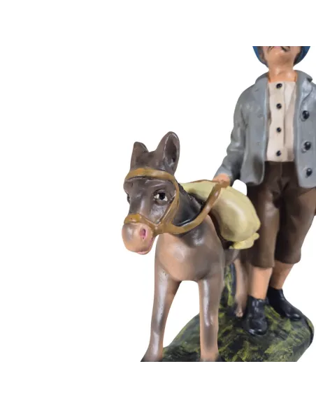Contadino con asino serie 30 cm