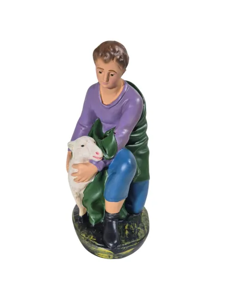 Pastore inginocchiato con pecora serie 30 cm
