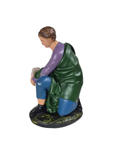 Kneeling Shepherd with Sheep, 30 cm Series