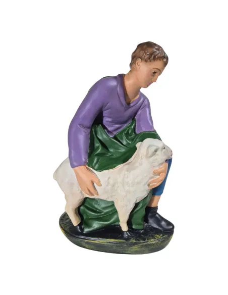 Pastore inginocchiato con pecora serie 30 cm