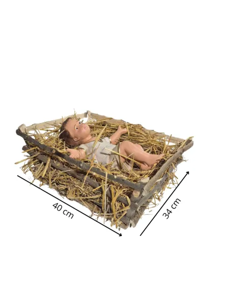 Gesù completo di culla serie 60 cm