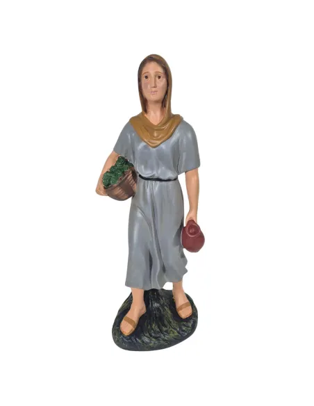 Contadina con brocca e cesto serie 60 cm
