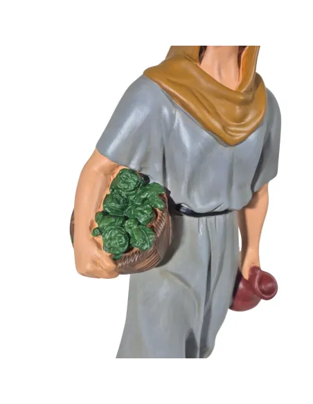 Contadina con brocca e cesto serie 60 cm