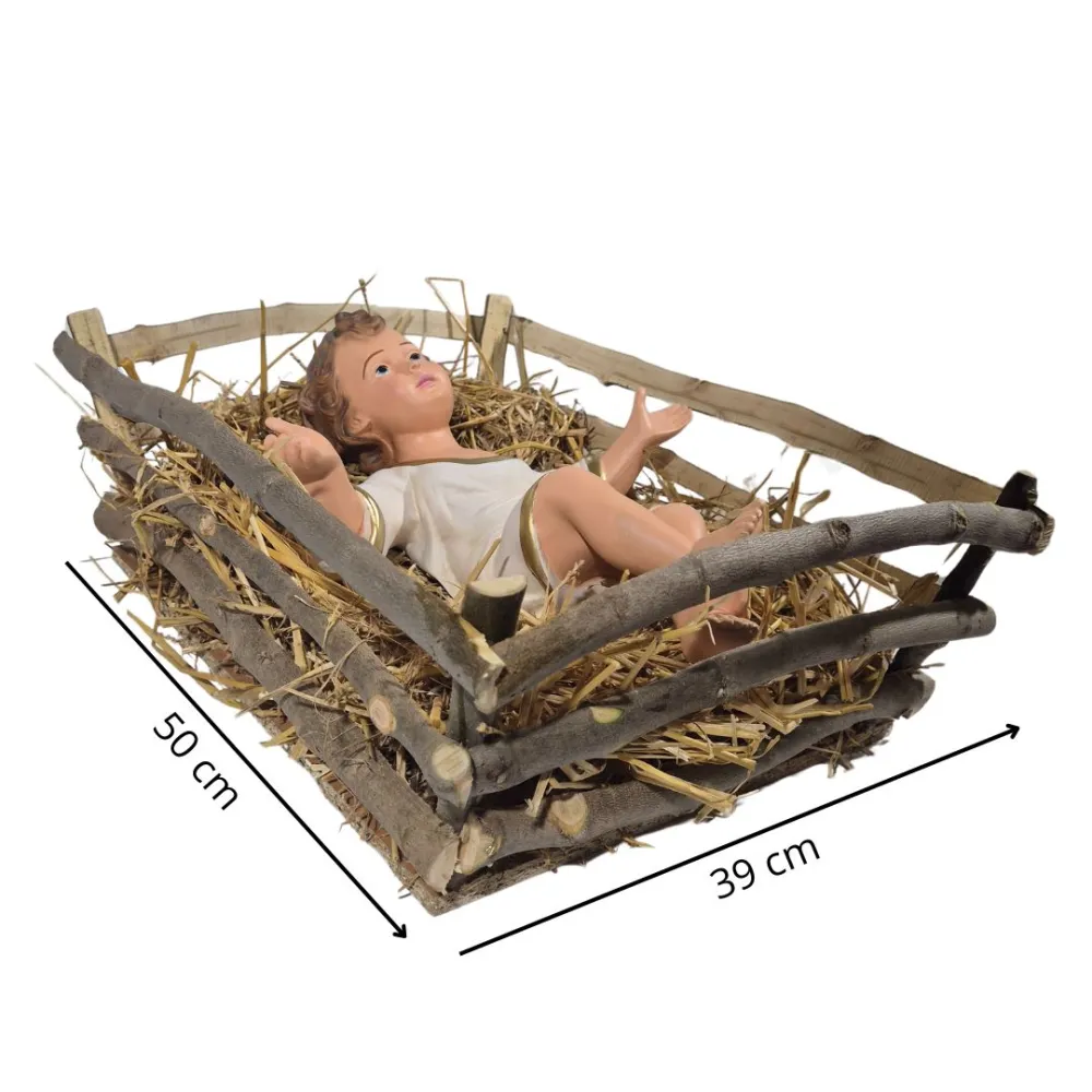 Infant Jesus with Cradle, 80 cm Series