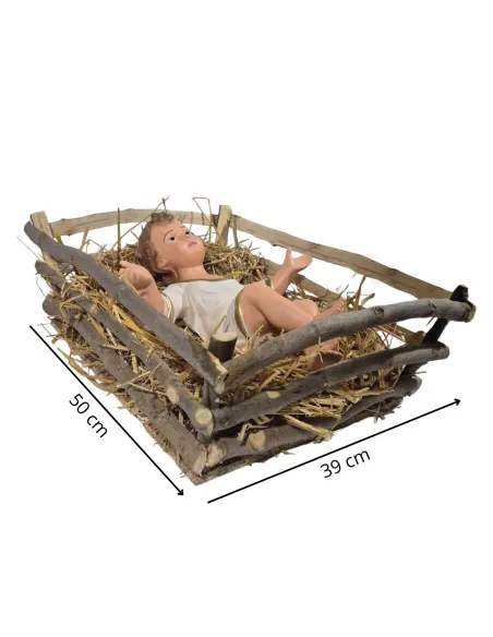 Gesù completo di culla serie 80 cm